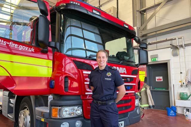 Charley Weatherall-Smith says there is a 'long way to go' in recruiting more women into Nottinghamshire Fire & Rescue Service.