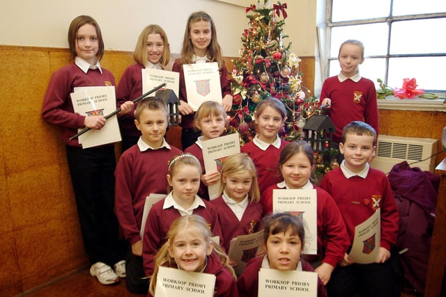 Priory Primary School children sang Christmas carols at a coffee morning at Worksop library in 2008