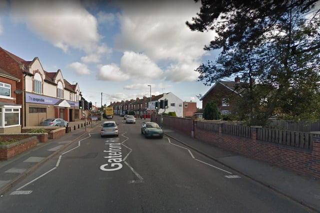 6 reports of crimes were made in July 2023 in connection with incidents that took place on or near Gateford Road, Worksop.