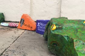 The start of the Positivity Rock Snake at Bassetlaw Museum.