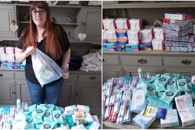 Karina Allen, from Clowne, took to Facebook to ask if anyone wanted to donate items to the homeless and was 'ovewhelmed' at the response.