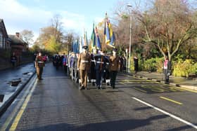 A previous Remembrance Sunday parade in Worksop.