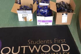 Outwood Academy Valley donated equipment to Bassetlaw Hospital.