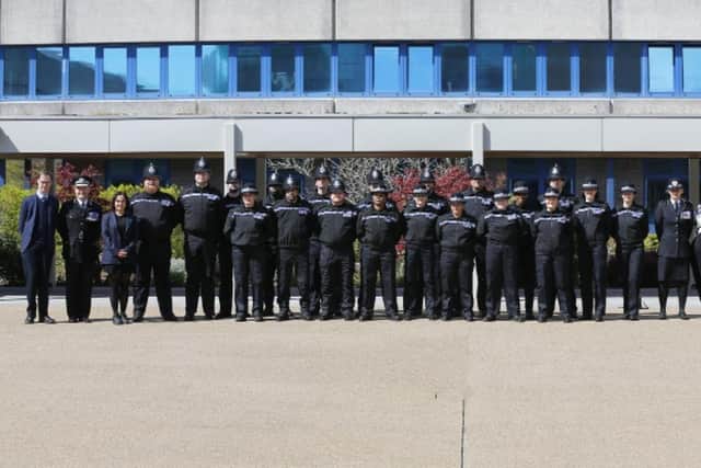 The MPs watched 19 new recruits formally become police constables in a special passing out ceremony, having completed a 20-week training programme.