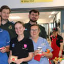 Staff members at Bassetlaw District General Hospital take a well-earned break at an event recognising their challenging work.