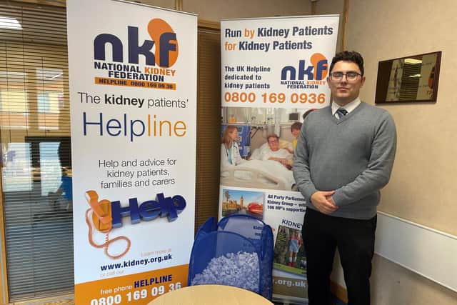 The prize winners in the National Kidney Federation's raffle were drawn by county councillor Callum Bailey.