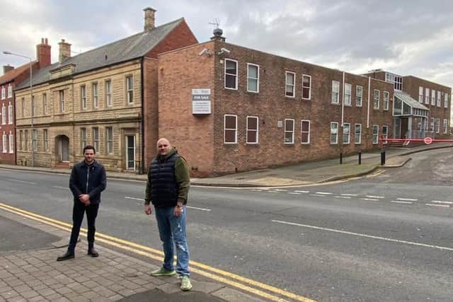 Developers Edward Hall, left, and Arran Bailey have big plans for the former Worksop magistrate’s court building.