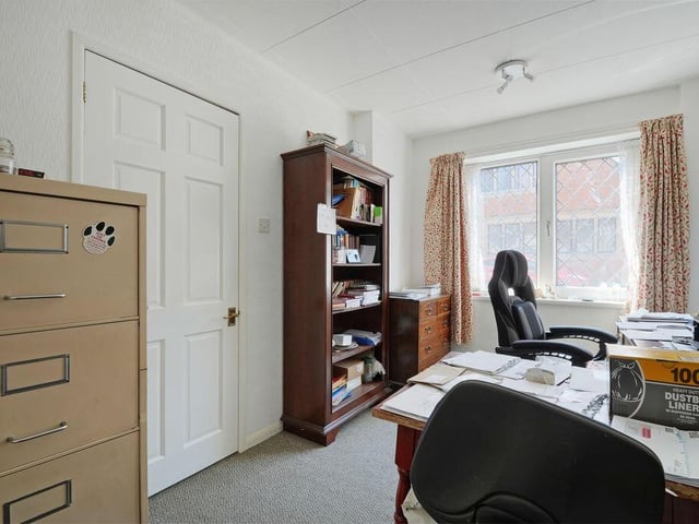 An ideal room for a study or home office.