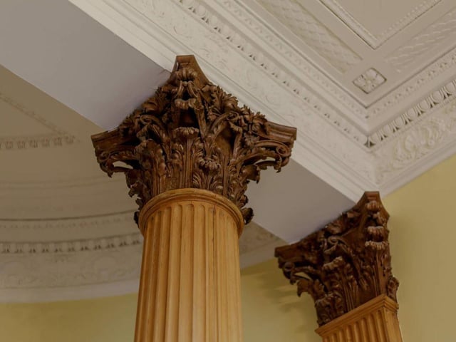 Corinthian columns.