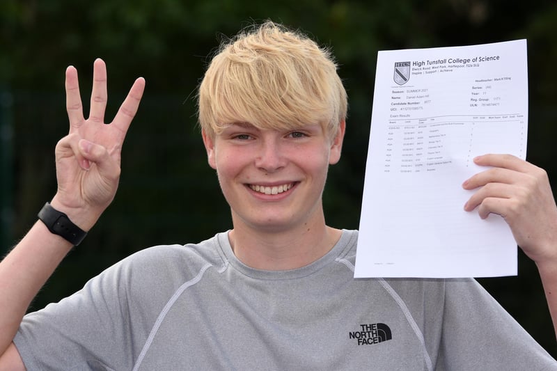 High Tunstall pupil Daniel Hill achieved 3 As in his GCSEs