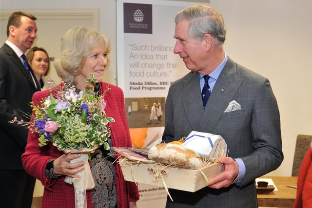King Charles III and Queen Camilla (then Prince Charles and the Duchess of Cornwall) visited the School of Artisan Food, Welbeck Estate.
