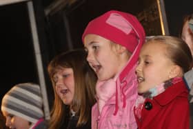 Pupils from Ordsall Primary School sang Christmas carols with the help from the Worksop Miners Welfare Brass Band in 2009