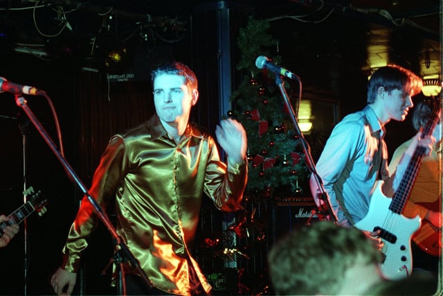 Rock Quest '98 winners Cujo on stage during the grand final at the Tower Lounge in Blackpool