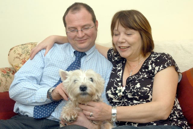Richard and Karen Furniss of Skegby pictured with their dog Tessa in 2006