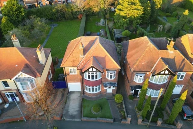 This second aerial shot captures the front of the £515,000 house in all its glory.