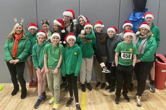 Junior Harriers at the Christmas edition of Sports Hall.