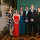 Worksop's Olivia Uttley joins Greencore early careers colleagues and CEO Dalton Philips at St Patrick's Cathedral.