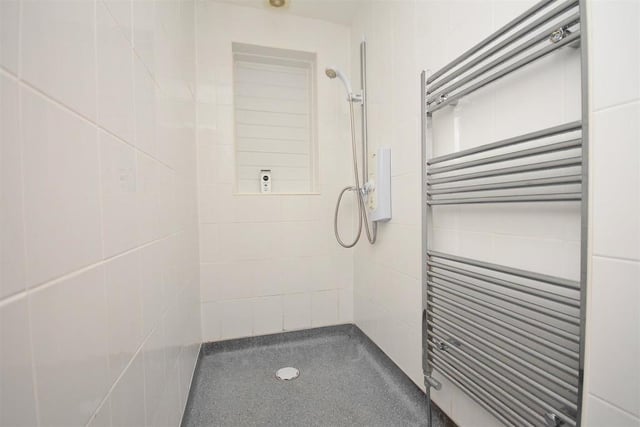 Not many properties boast their own wet room, but here's a practical addition to the Dover Beck Close home. It includes an electric shower, heated towel-rail, tiled walls, extractor fan and vinyl floor covering.