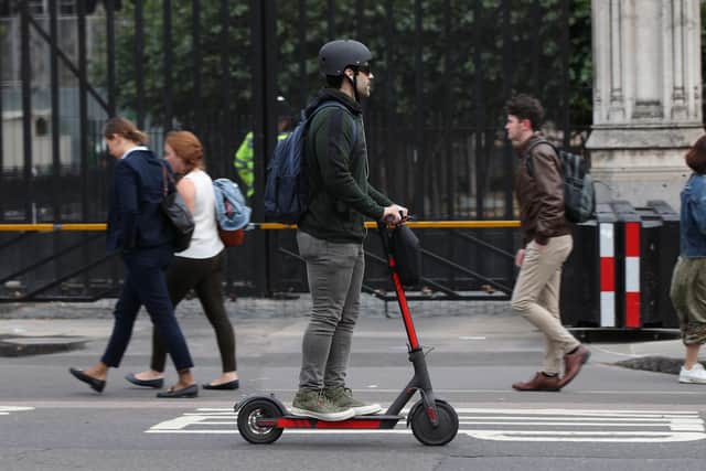 Private e-scooters cannot be legally ridden on roads or pavements in the UK, but have become a common sight, particularly in urban areas.