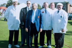 Keith Dibb, left, pictured at Retford, with Dickie Bird, centre in 2003.