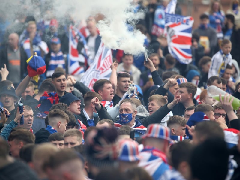Justice Secretary Humza Yousaf said fans had a "personal responsibility" to disperse given the rising Covid-19 infection rates in Glasgow. PIC: PA.