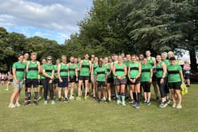 Worksop Harriers' team at the county Summer League finale.