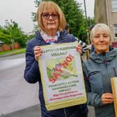 Maxine Dixon and Dawn Walton.protest against the planned development