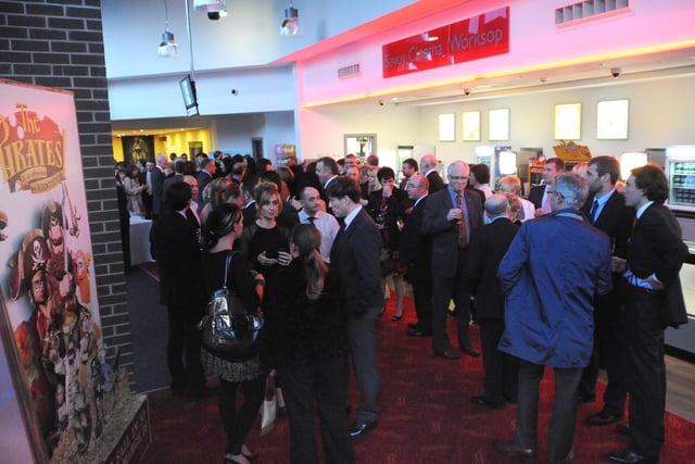 The cinema foyer was full with guests at the official opening in March 2012.