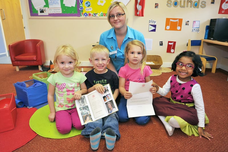 Treetops Nursery held a Diamond Jubilee party and have recieved a letter from the Queen thanking them, pictured with trainee nursery nurse Ellie Hunt are Amy, Jack, Lyssia and Prerna.