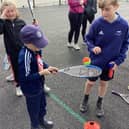 Key Stage 2 students had the chance to show younger students how to take part in the activities.