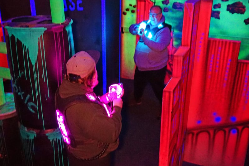 The business announced its closure on Facebook. Lynnie Testo said: “So sad to read this. It is terrible how much everything has gone up, forcing people to have to close. We love it here.” Pictured: Andy and Lee demonstrated how the laser tag operates. For more information about the business, contact info@laserlabyrinth.co.uk