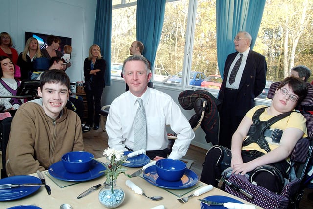 Fountaindale Head teacher Mark Dengel is pictured with students Jacob Watkinson and Tanya Briggs at the opening of the independent living flat in 2007. Family, friends and contributors including representatives from the Debbie White Fundraising Society, Ravenshead Rotary, Mansfield Tesco, Roger Hastings, Bulcote Village Committee, David Richmond and Mr T Smith of Edwinstowe Lodge attended the opening ceremony.