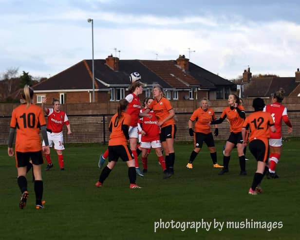 Action from Harworth against Rotherham. Photo: mushimages.