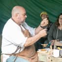 Green woodworker Gary Joynt, also known as The Wobbly Bodger, attended the woodland festival.