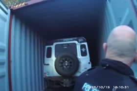 Police discovering the stolen vehicles