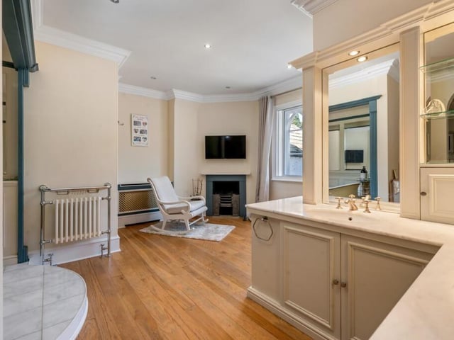 A luxurious dressing or sitting room.