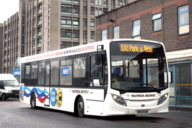 The DRI Park and Ride shuttle bus