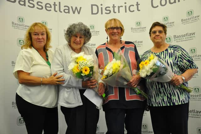 Ethel Dawson, Janet Hopkinson and Jane Vernon pictured with Anita Fairweather, Tenant and Resident Engagement Officer
