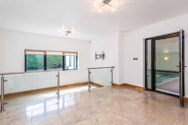 Time to head for that pool again. It is part of the ground-floor layout at the £725,000 property.