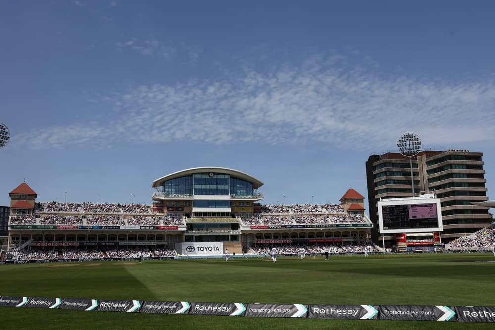 A general view of play between England and New Zealand at Trent Bridge in Nottingham on June 25, 2026. (Photo by Darren Staples / AFP via Getty Images)