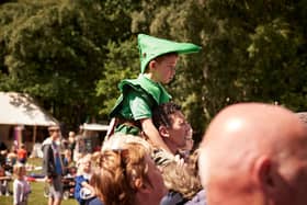 A young boy in costume at the Robin Hood Festival in 2017. Picture by Stephen Morgan.