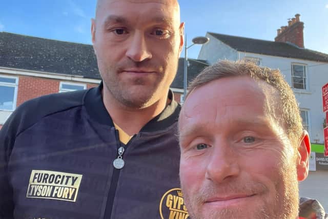 John Reed managed to bag himself a selfie with boxing champion Tyson Fury while in Worksop.