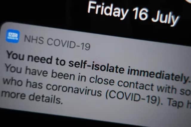 Hundreds of people in Bassetlaw were contacted by the NHS Covid-19 app and told to isolate in the latest week, figures reveal.
