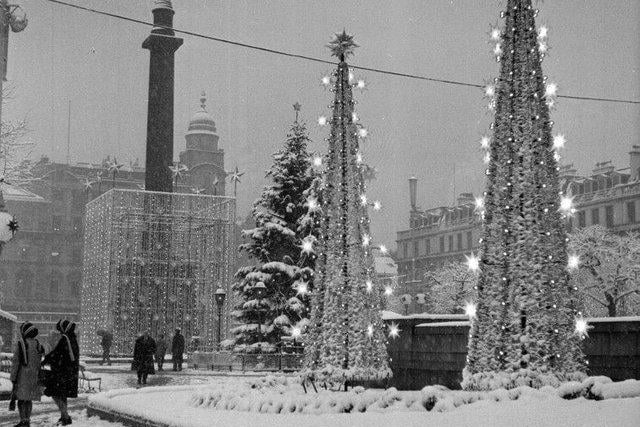 Snow in George Square in the 60s.