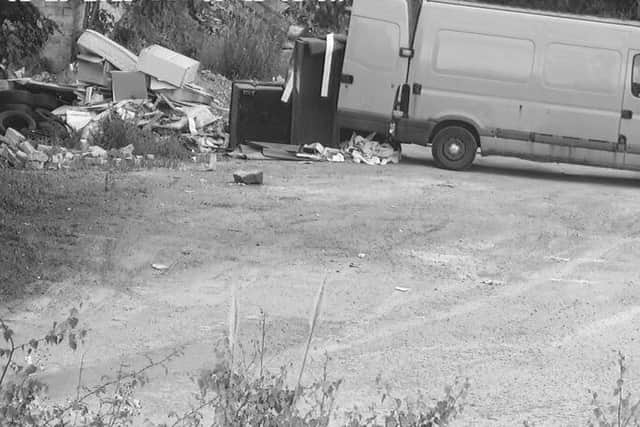 The CCTV footage showed an unidentified male removing a wheelbarrow full of waste from the vehicle and depositing it at the site. Ms Bulmer was also present at the fly-tip and the footage also shows her getting out of the van for a short while.