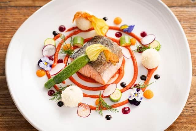 A sample dish from the menu of the award winning Herb Garden Brasserie.