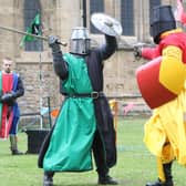 Members of Escafeld Medieval Society took part in a knights tournament.