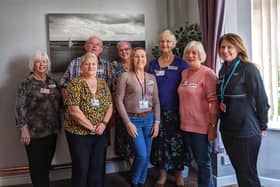 Dukeries Memory Group founders, Gail Tranter and John Ragsdale, pictured with volunteers and Angela Dainty from BPL, and Angela Gardener from BCVS.