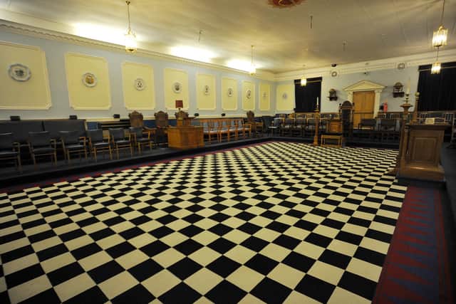 Inside Worksop Masonic Hall, Potter Street.