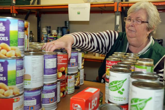 Volunteer Morag Turner at work in the Lowtown Street food bank, Worksop, is indicative of how kind-hearted people help others in times of crisis.